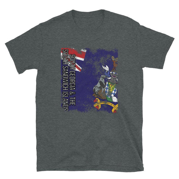 South Georgia And The South Sandwich Islands Flag Distressed T-Shirt