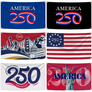 250th Anniversary USA Flags - 90x150cm(3x5ft) - 60x90cm(2x3ft)