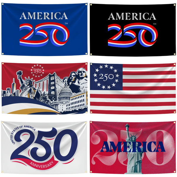 250th Anniversary USA Flags - 90x150cm(3x5ft) - 60x90cm(2x3ft)