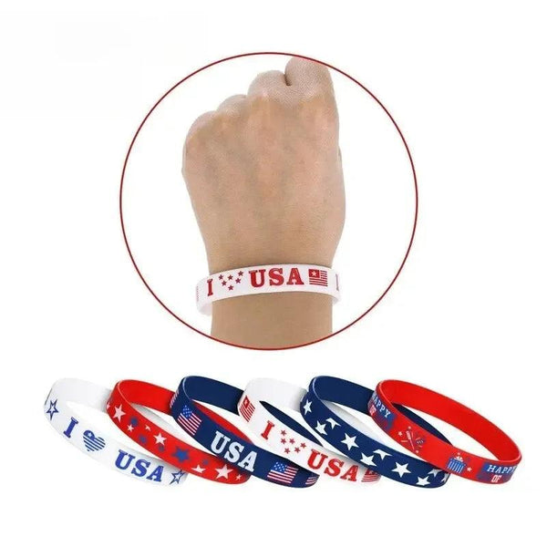 4th of July Flag Bracelets - Independence Day Wristbands