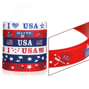 4th of July Flag Bracelets - Independence Day Wristbands