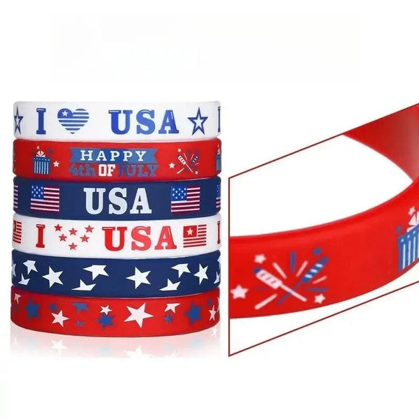 4th of July Flag Bracelets - Independence Day Wristbands