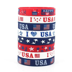 4th of July Flag Bracelets - Independence Day Wristbands