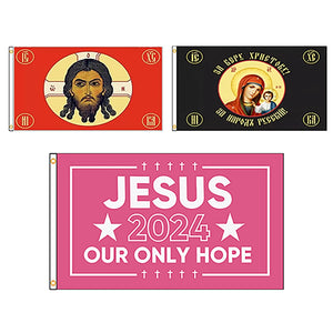 90X150CM Christ Flag Virgin Mary and Jesus Polyester Banner Flying Custom flag