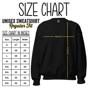 the size chart for a sweatshirt with measurements