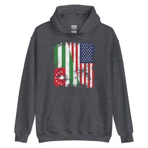 Abkhazia USA Flag - Half American Hoodie