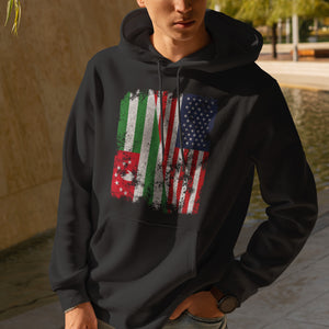 Abkhazia USA Flag - Half American Hoodie