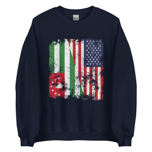 Abkhazia USA Flag - Half American Sweatshirt