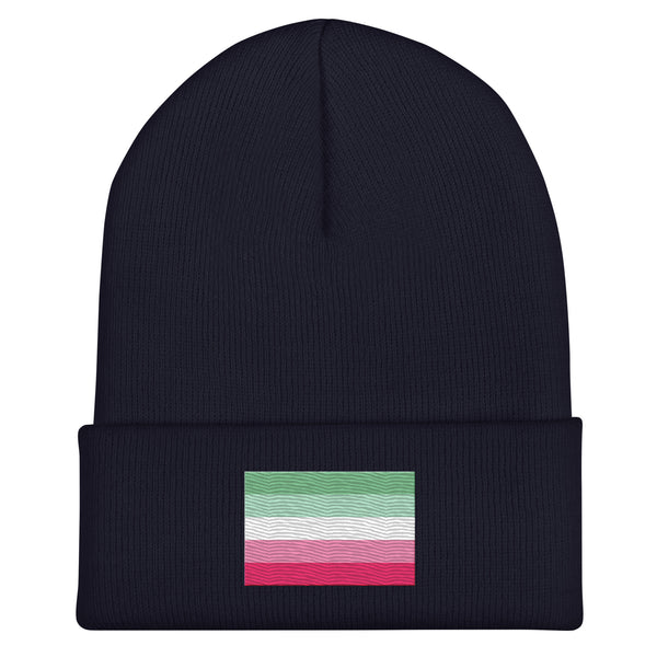 Abrosexual Flag Beanie - Embroidered LGBT+ Winter Hat