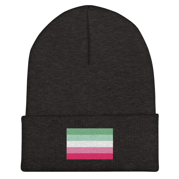 Abrosexual Flag Beanie - Embroidered LGBT+ Winter Hat