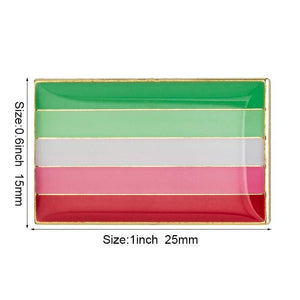 Abrosexual Pride Flag Lapel Pin - LGBTQIA2S+ Enamel Pin Flag