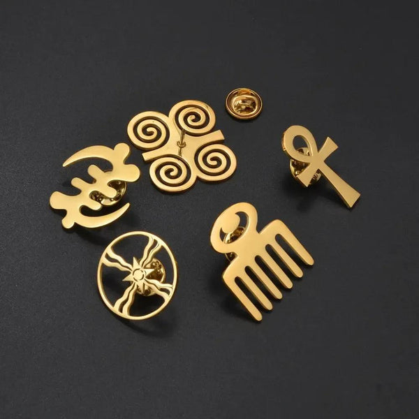 Adinkra Lapel Pin Collection - Enamel Pin
