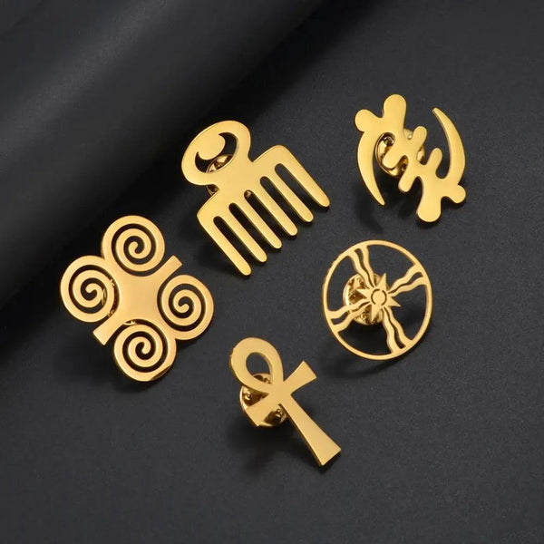 Adinkra Lapel Pin Collection - Enamel Pin