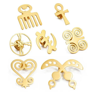 Adinkra Lapel Pin Collection - Enamel Pin