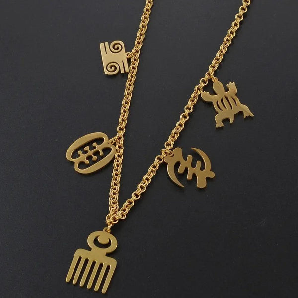 Adinkra Pendant Necklace, Bracelet or Anklet
