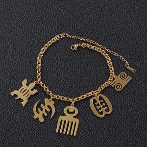 Adinkra Pendant Necklace, Bracelet or Anklet