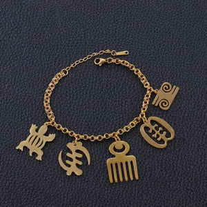 Adinkra Pendant Necklace, Bracelet or Anklet