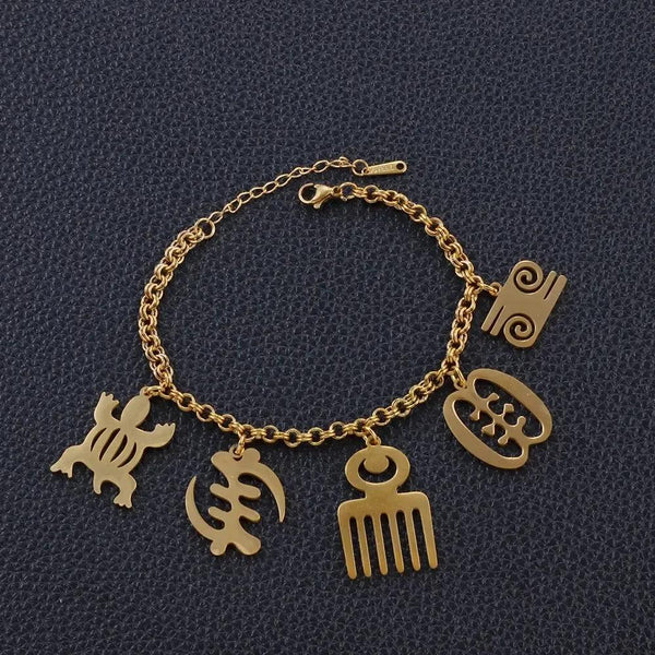 Adinkra Pendant Necklace, Bracelet or Anklet