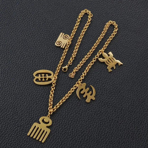 Adinkra Pendant Necklace, Bracelet or Anklet