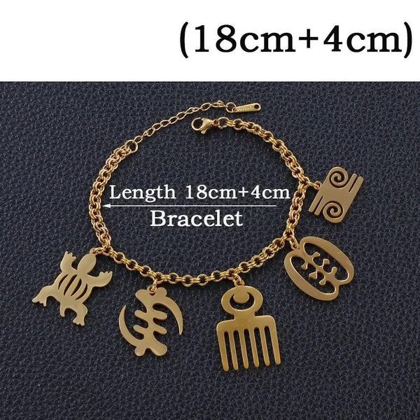 Adinkra Pendant Necklace, Bracelet or Anklet