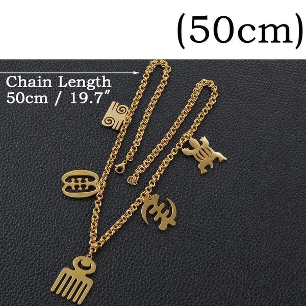 Adinkra Pendant Necklace, Bracelet or Anklet