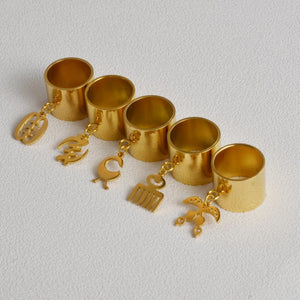 Adinkra Ring Collection - African Gye Nyame Symbol Pendant