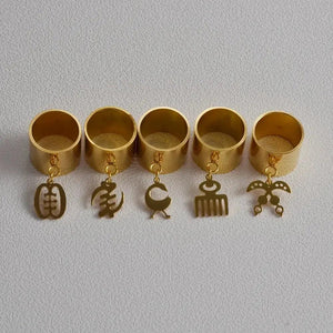 Adinkra Ring Collection - African Gye Nyame Symbol Pendant
