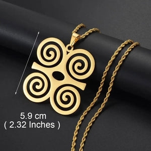 Adinkra Symbol Pendant Necklace