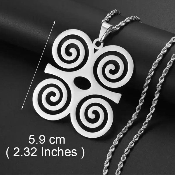 Adinkra Symbol Pendant Necklace