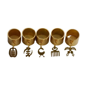 Adinkra Ring Collection - African Gye Nyame Symbol Pendant