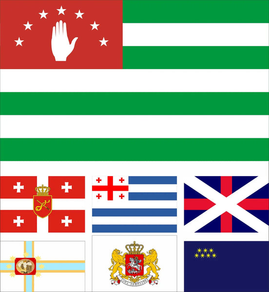 Adjara & Abkhazia Flags - 90x150cm(3x5ft) - 60x90cm(2x3ft)