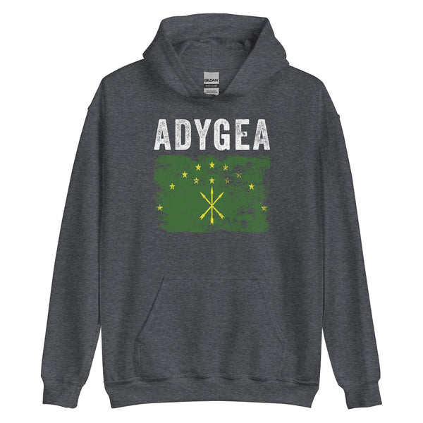 Adygea Flag Distressed - Circassian Flag Hoodie