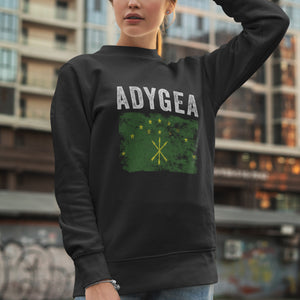 Adygea Flag Distressed - Circassian Flag Sweatshirt