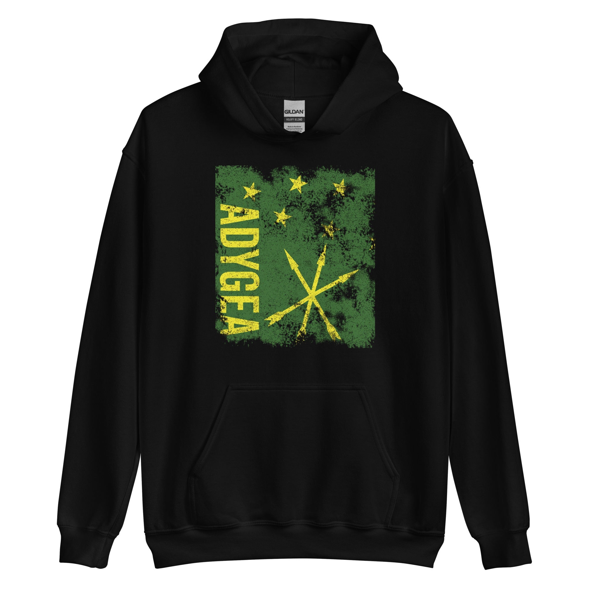 Adygea Flag Distressed Hoodie