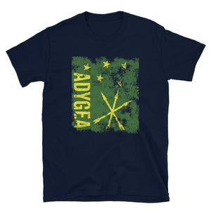 Adygea Flag Distressed T-Shirt