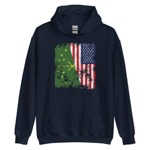 Adygea USA Flag - Half American Hoodie