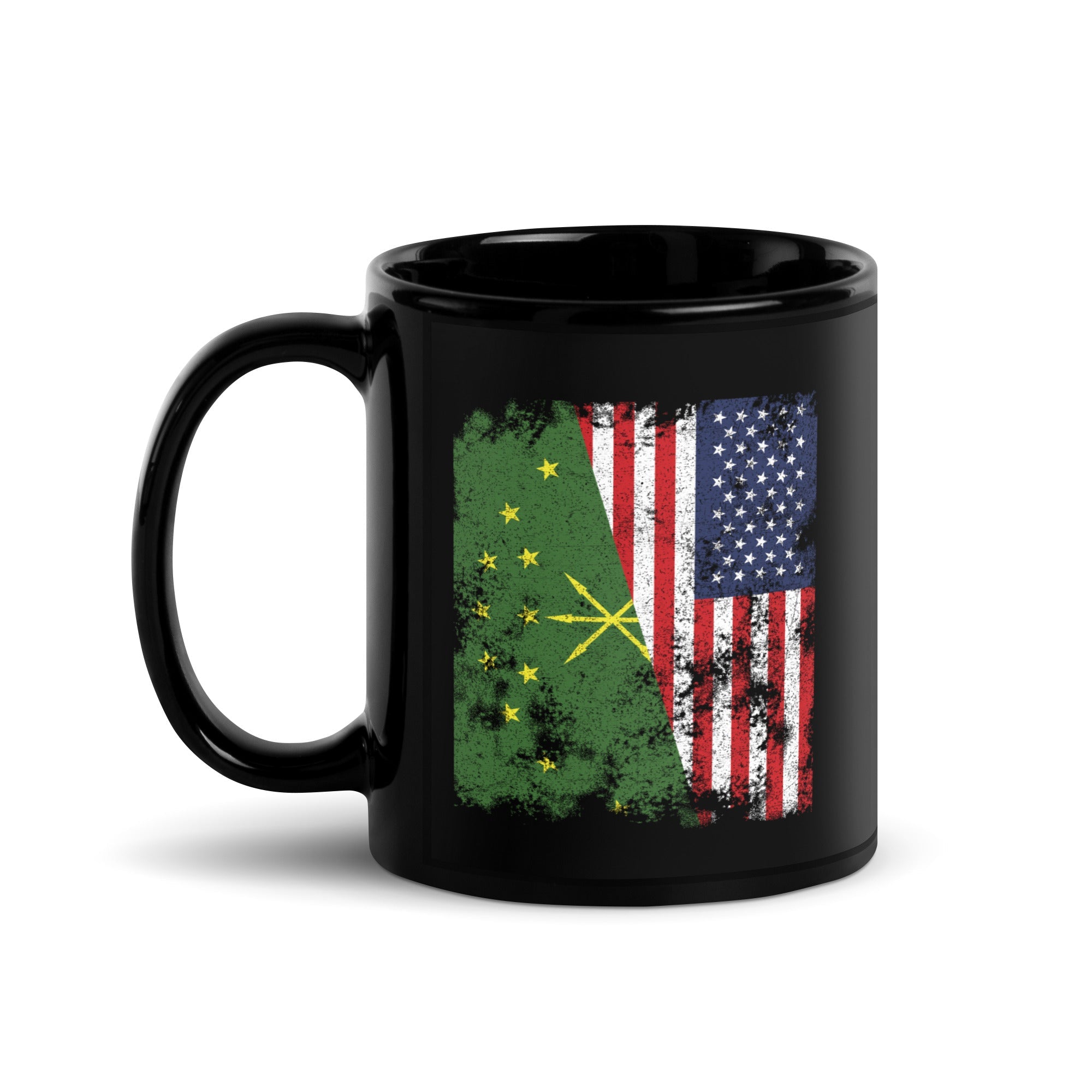 Adygea USA Flag - Half American Mug