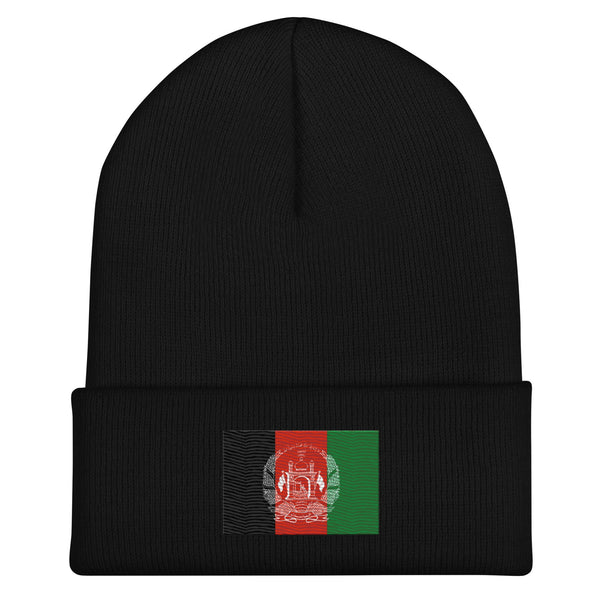 Afghanistan Flag Beanie - Embroidered Winter Hat