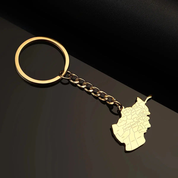 Afghanistan Flag Map Keychain Collection