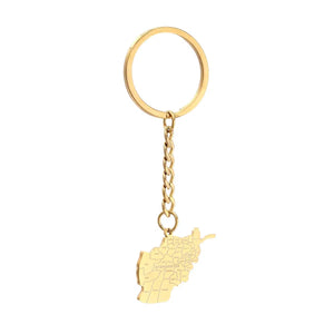 Afghanistan Flag Map Keychain Collection