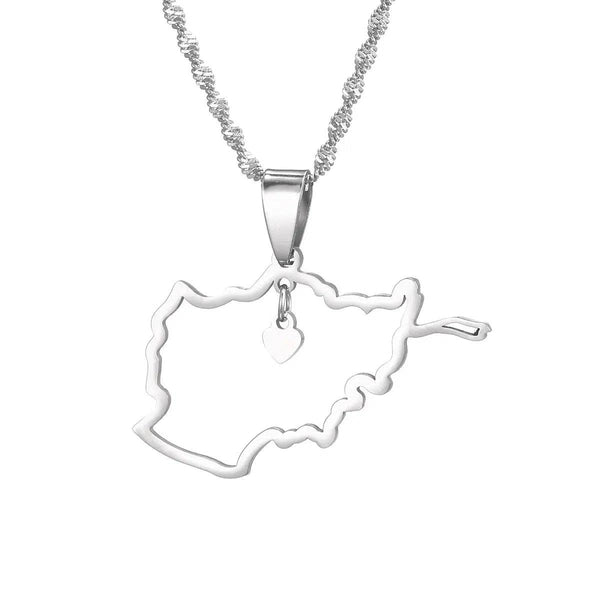 Afghanistan Flag Map Necklace Collection