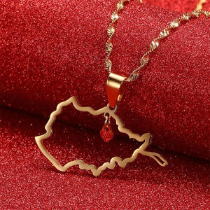 Afghanistan Flag Map Necklace Collection