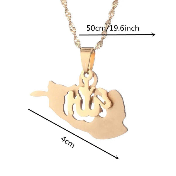 Afghanistan Flag Map Necklace Collection