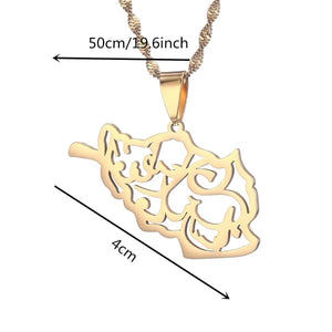 Afghanistan Flag Map Necklace Collection