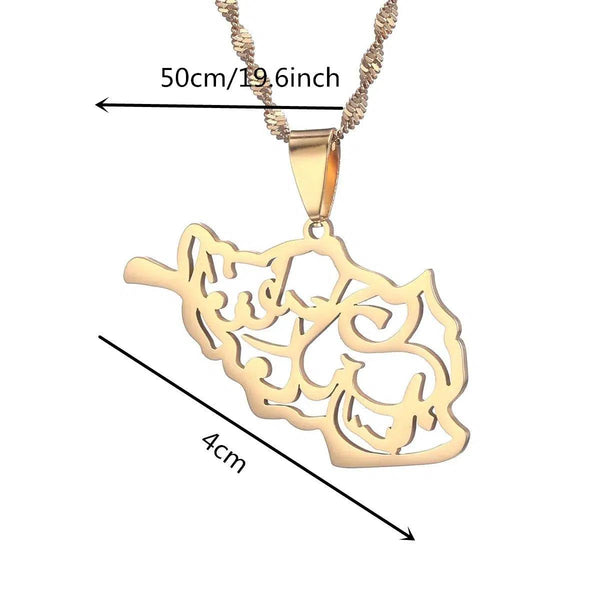 Afghanistan Flag Map Necklace Collection