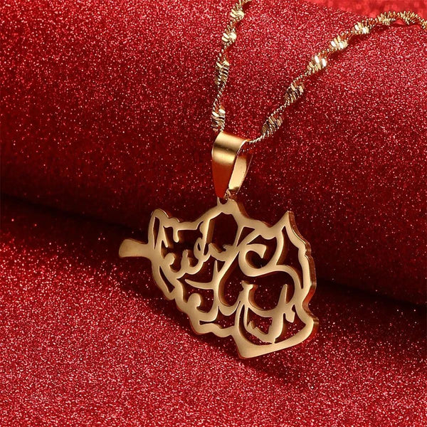 Afghanistan Flag Map Necklace Collection
