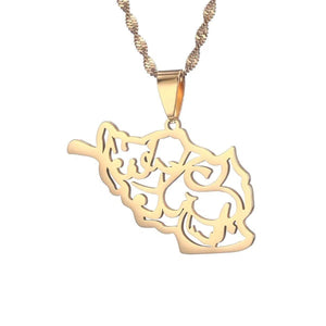 Afghanistan Flag Map Necklace Collection