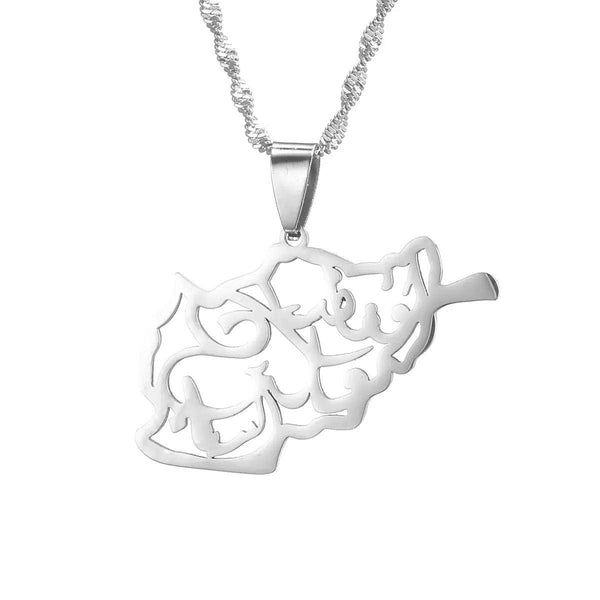 Afghanistan Flag Map Necklace Collection