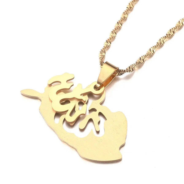 Afghanistan Flag Map Necklace Collection