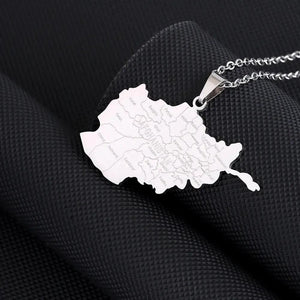 Afghanistan Map Necklace